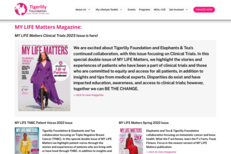 Tigerlily Foundation Website Redesign